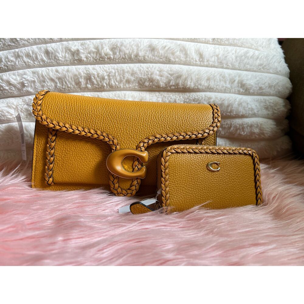 NWT Coach Tabby with Matching Wallet in Buttercup Yellow Whipstitch